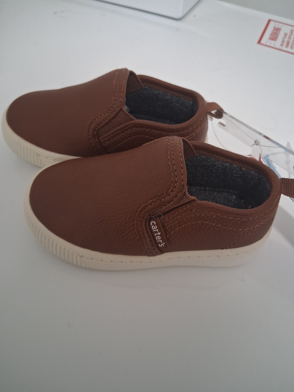 Carter's Tan Brown Slip-On Walker Shoes
